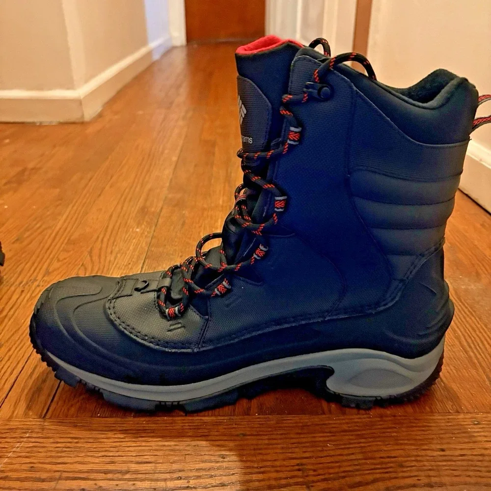 Columbia Bugaboot III Mens Size 17 Black Red Waterproof 200g Winter Snow Boots